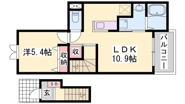 セレノ・プリートＭＫの物件間取画像